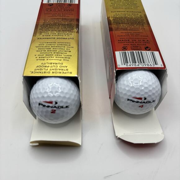 Pinnacle Gold Distance Golf Balls - 6 total (2 packs of 3 Golf Balls) Brand New - Picture 5 of 6